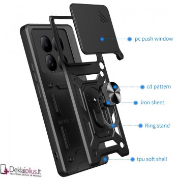 5in1 smūgiams atsparus dėklas su uždaromu dangteliu - juodas (Xiaomi Redmi Note 15 Pro 5G) 5in1 smūgiams atsparus dėklas su uždaromu dangteliu - juodas (Xiaomi Redmi Note 15 Pro 5G)